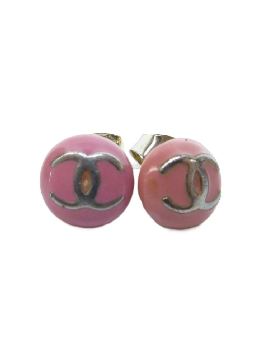 Chanel 03c Earrings CC Logo Pink
